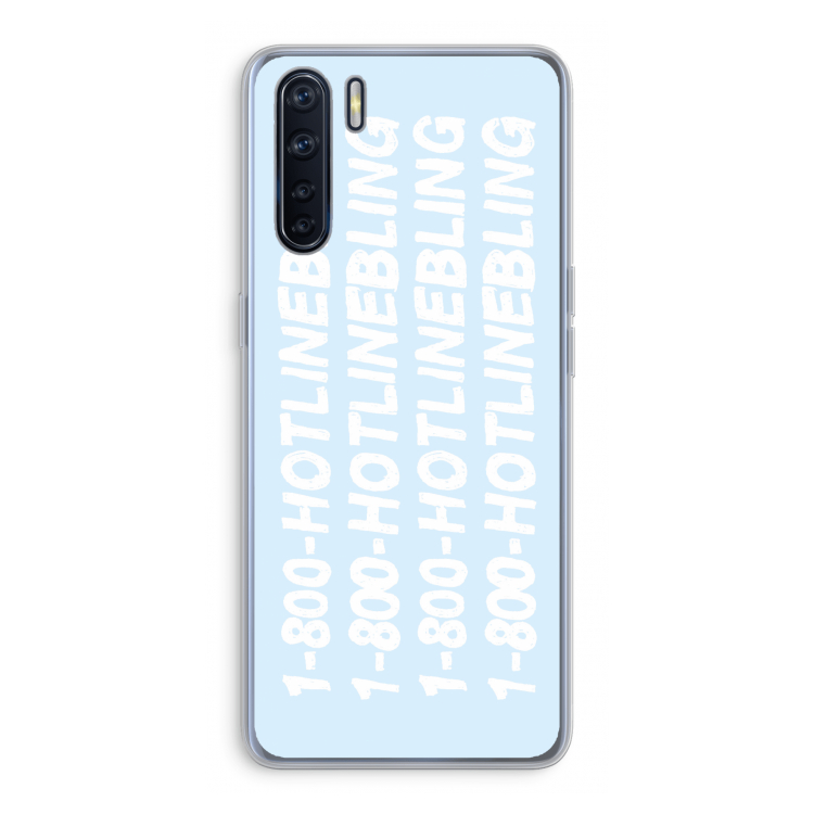 Hotline bling blue: Oppo A91 Transparant Hoesje