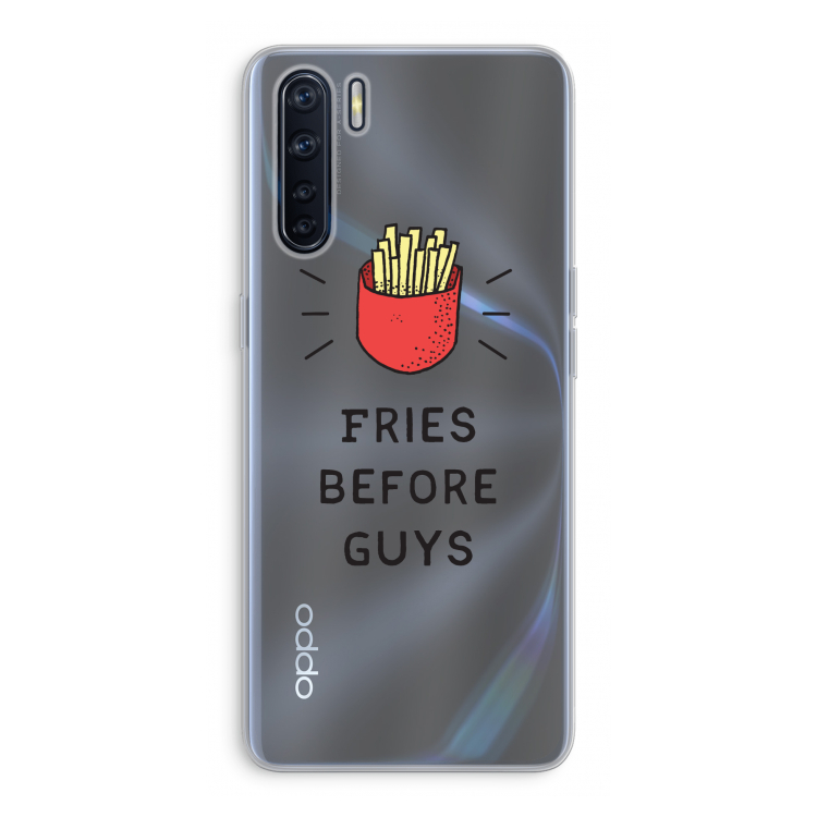 Fries before guys: Oppo A91 Transparant Hoesje