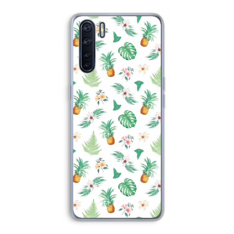 Ananas bladeren: Oppo A91 Transparant Hoesje