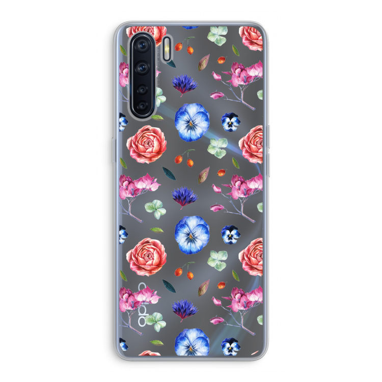 Bloemetjes: Oppo A91 Transparant Hoesje