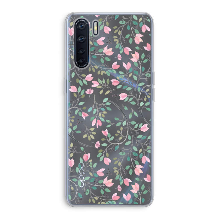 Sierlijke bloemen: Oppo A91 Transparant Hoesje