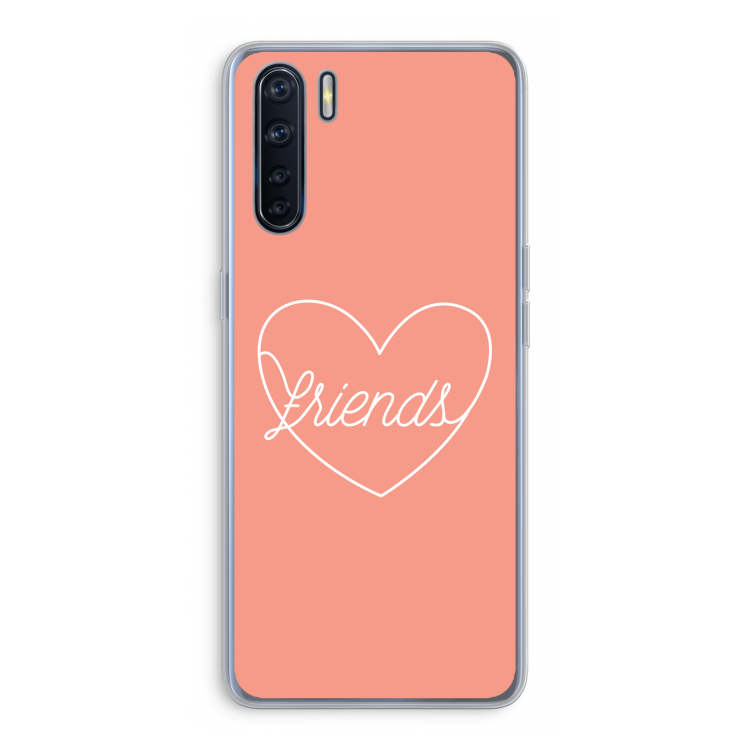 Friends heart: Oppo A91 Transparant Hoesje