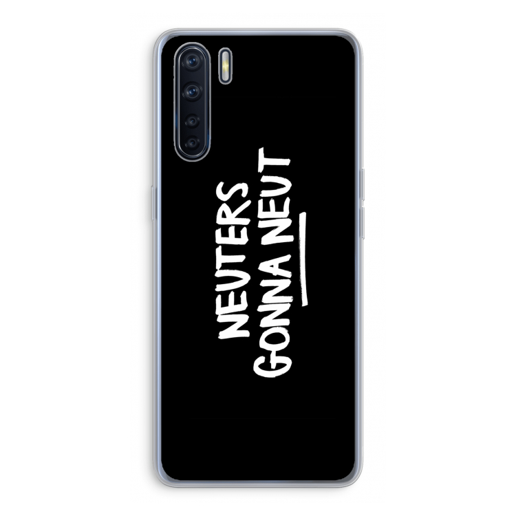 Neuters (zwart): Oppo A91 Transparant Hoesje