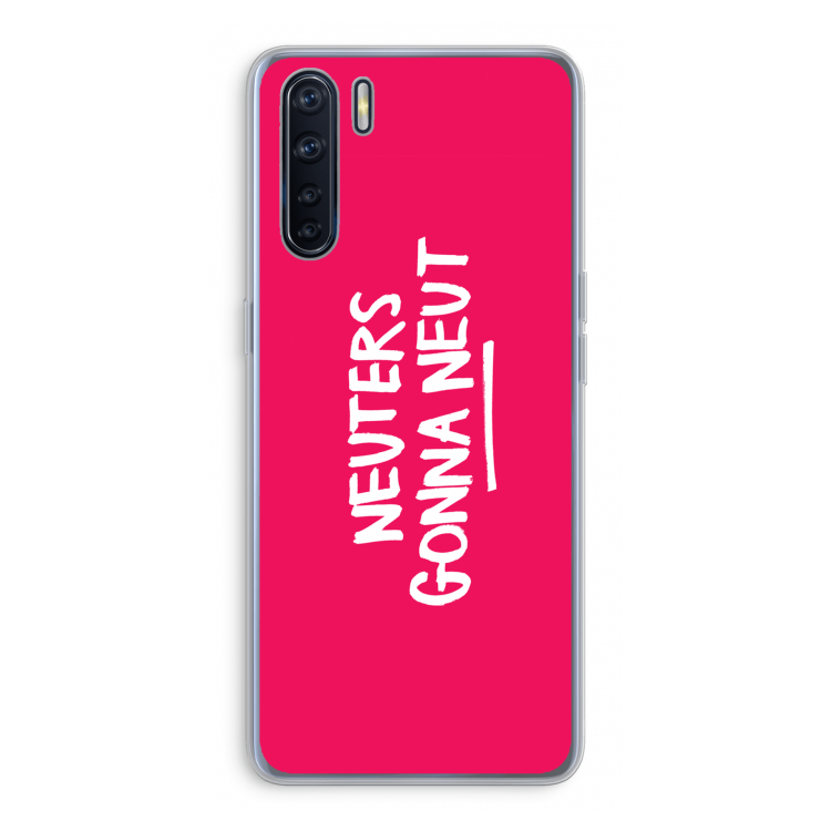 Neuters (roze): Oppo A91 Transparant Hoesje