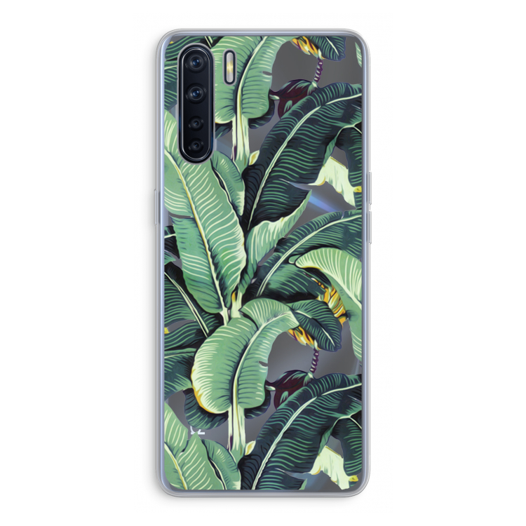 Bananenbladeren: Oppo A91 Transparant Hoesje