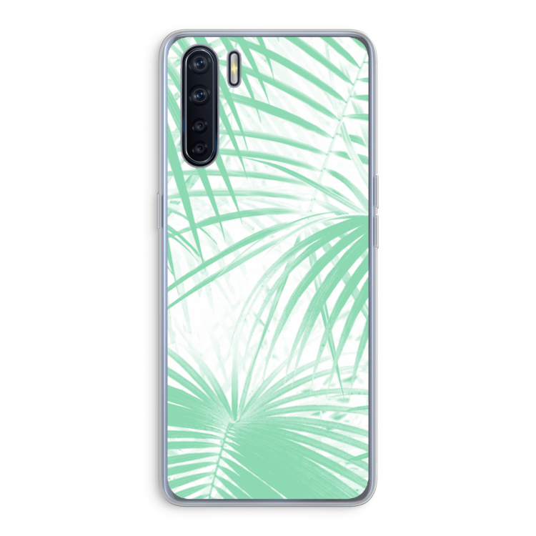 Palmbladeren: Oppo A91 Transparant Hoesje
