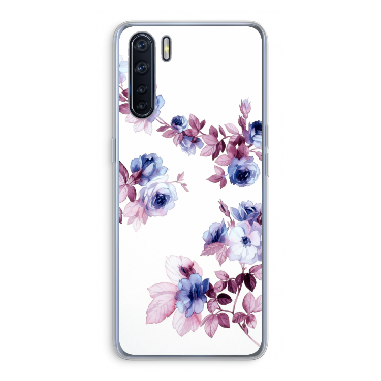 Waterverf bloemen: Oppo A91 Transparant Hoesje