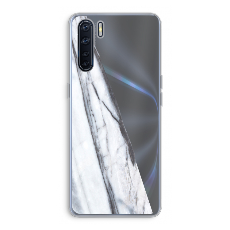 Gestreepte marmer: Oppo A91 Transparant Hoesje