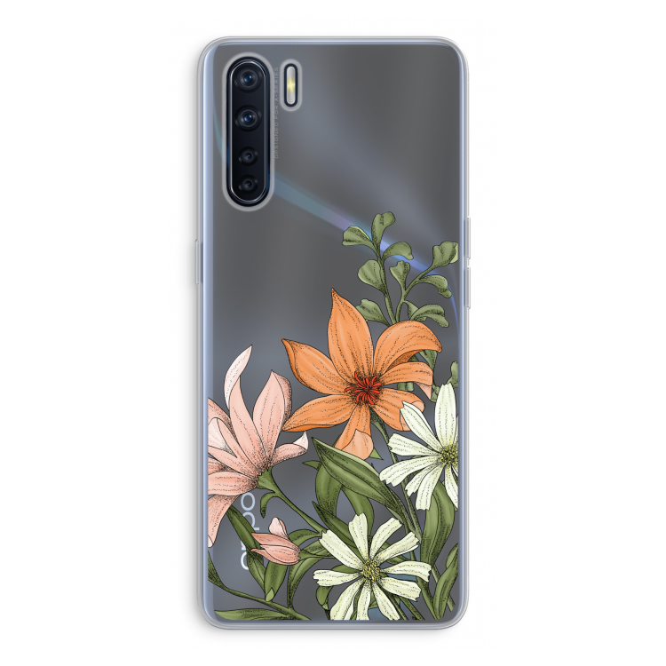 Floral bouquet: Oppo A91 Transparant Hoesje