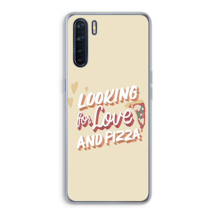 Pizza is the answer: Oppo A91 Transparant Hoesje