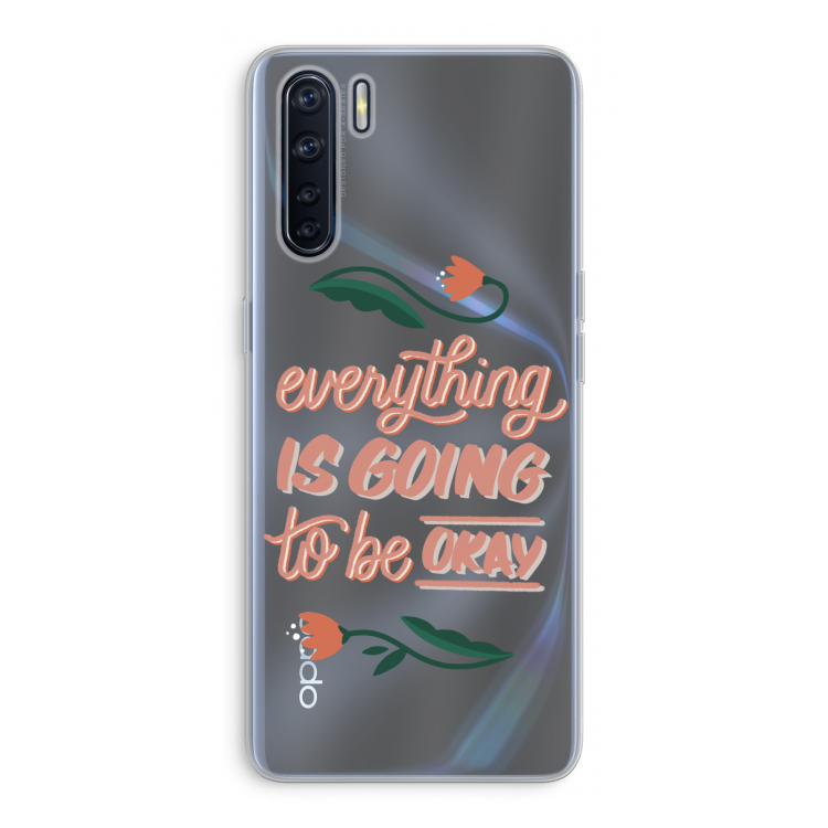 Optimistic flower girl: Oppo A91 Transparant Hoesje