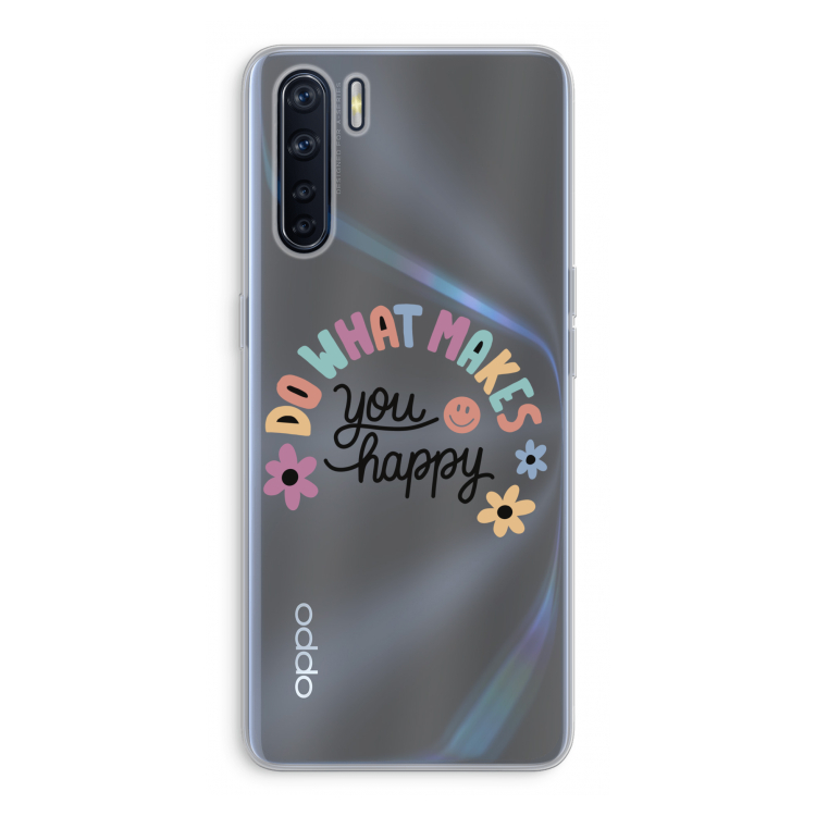 Happy days: Oppo A91 Transparant Hoesje