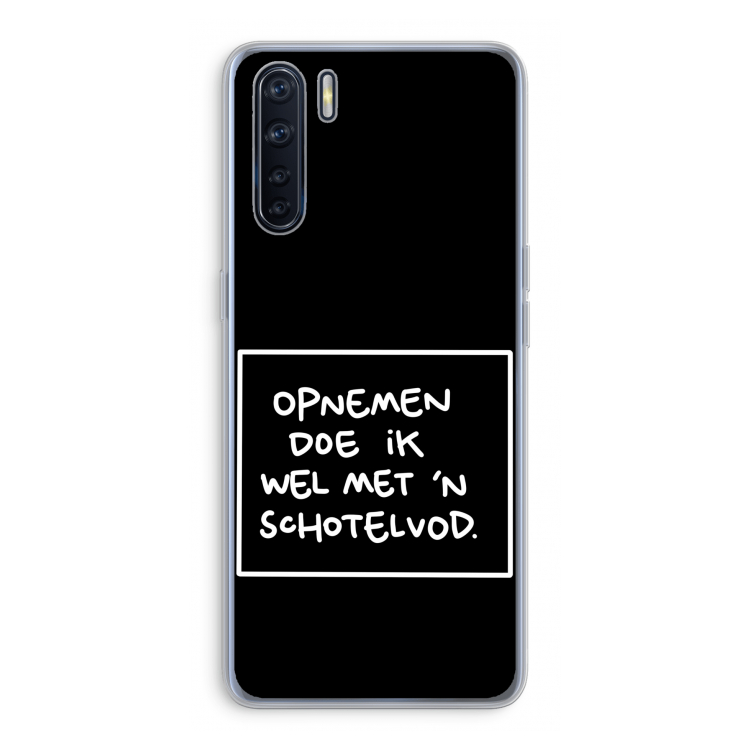 Schotelvod: Oppo A91 Transparant Hoesje