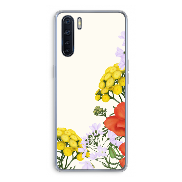 Wilde bloemen: Oppo A91 Transparant Hoesje
