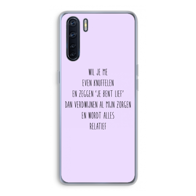 Relatief: Oppo A91 Transparant Hoesje