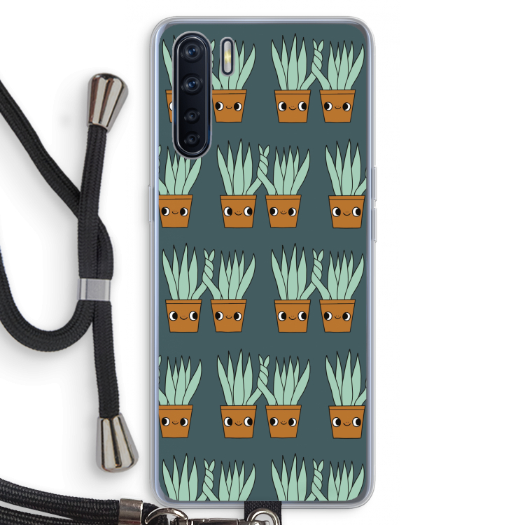 Sansevieria: Oppo A91 Transparant Hoesje met koord