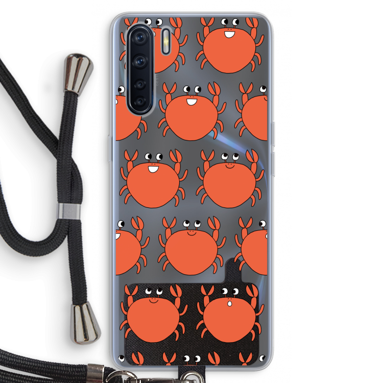 Krab: Oppo A91 Transparant Hoesje met koord