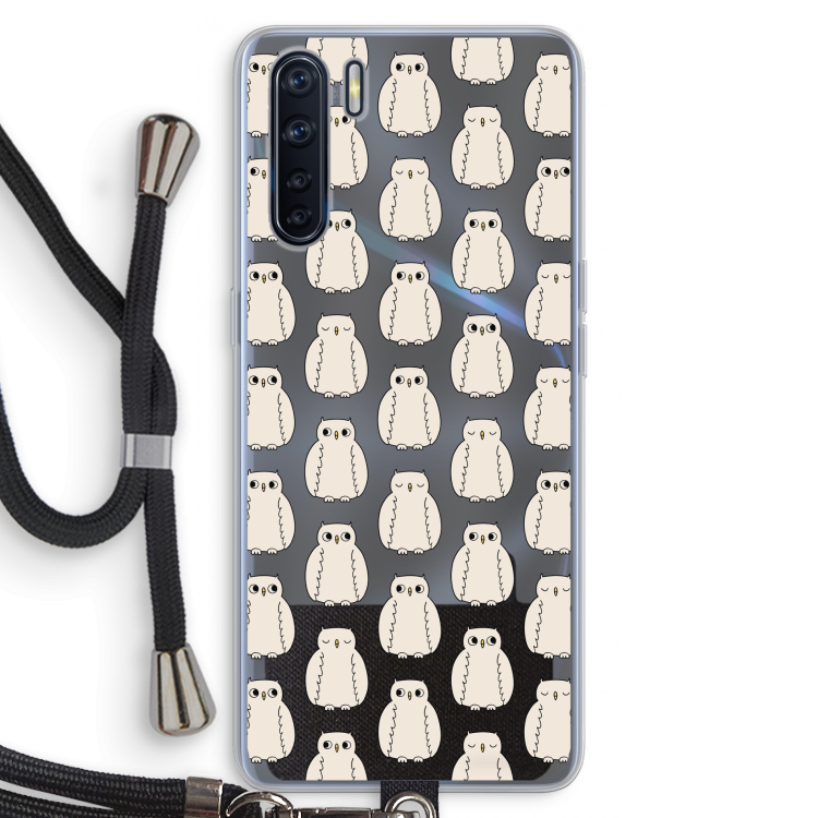Uilen: Oppo A91 Transparant Hoesje met koord