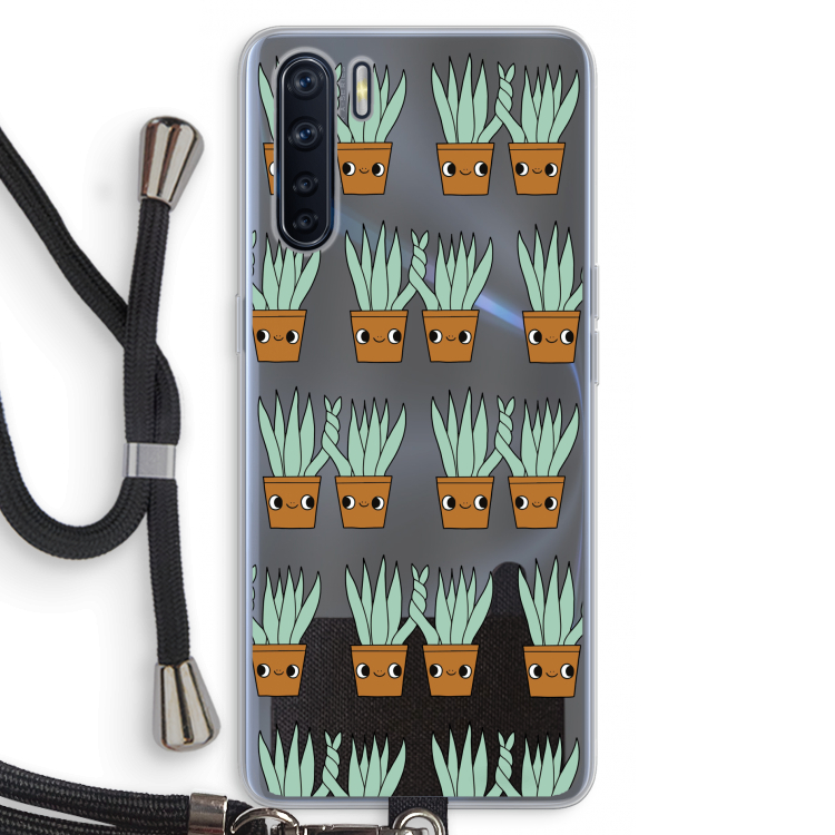 Sansevieria: Oppo A91 Transparant Hoesje met koord