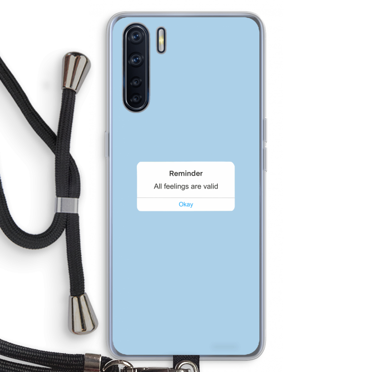 Reminder: Oppo A91 Transparant Hoesje met koord