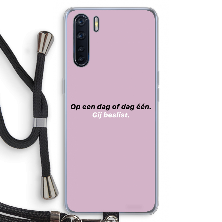 gij beslist: Oppo A91 Transparant Hoesje met koord