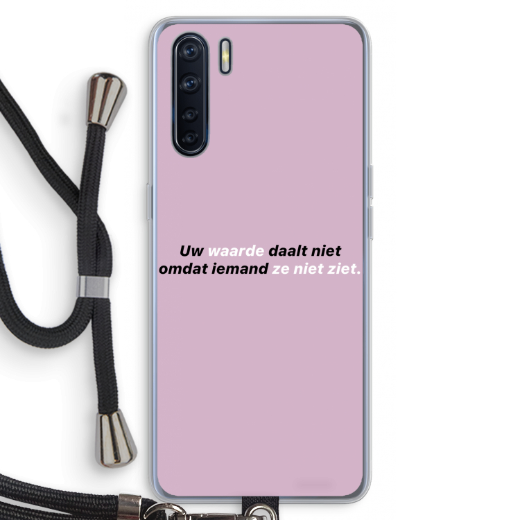 uw waarde daalt niet: Oppo A91 Transparant Hoesje met koord