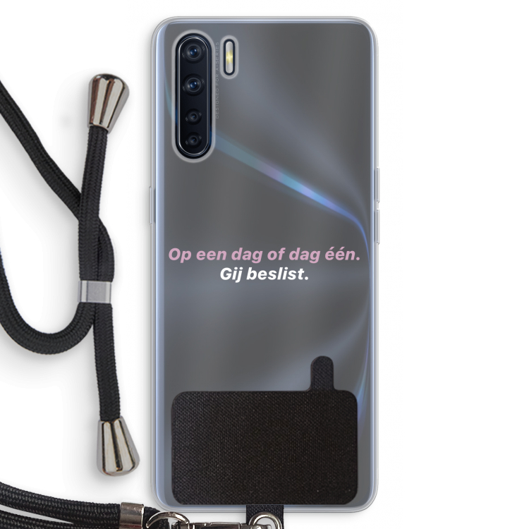 gij beslist: Oppo A91 Transparant Hoesje met koord