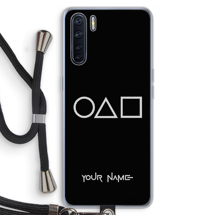 Squid Game: Oppo A91 Transparant Hoesje met koord