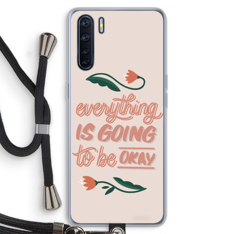 Optimistic flower girl: Oppo A91 Transparant Hoesje met koord