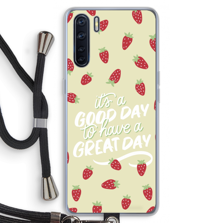 Don't forget to have a great day: Oppo A91 Transparant Hoesje met koord