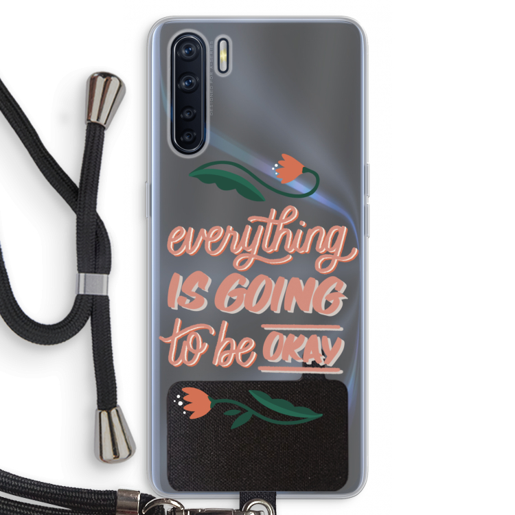Optimistic flower girl: Oppo A91 Transparant Hoesje met koord