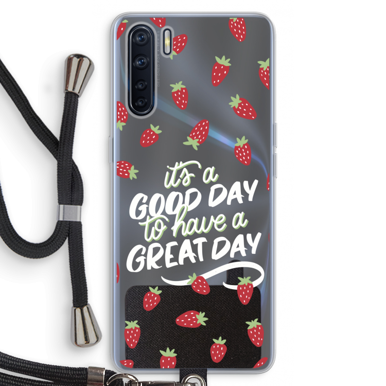 Don't forget to have a great day: Oppo A91 Transparant Hoesje met koord