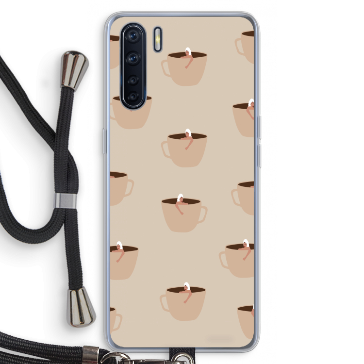 Morning coffee: Oppo A91 Transparant Hoesje met koord