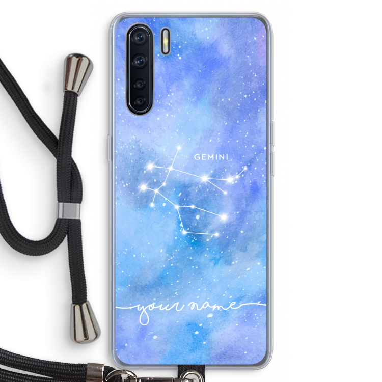 Sterrenbeeld - Licht: Oppo A91 Transparant Hoesje met koord
