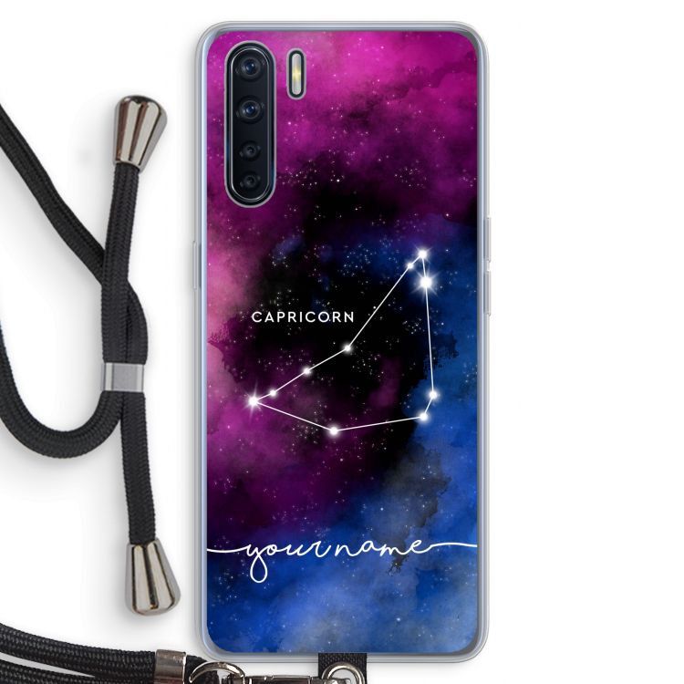 Sterrenbeeld - Donker: Oppo A91 Transparant Hoesje met koord