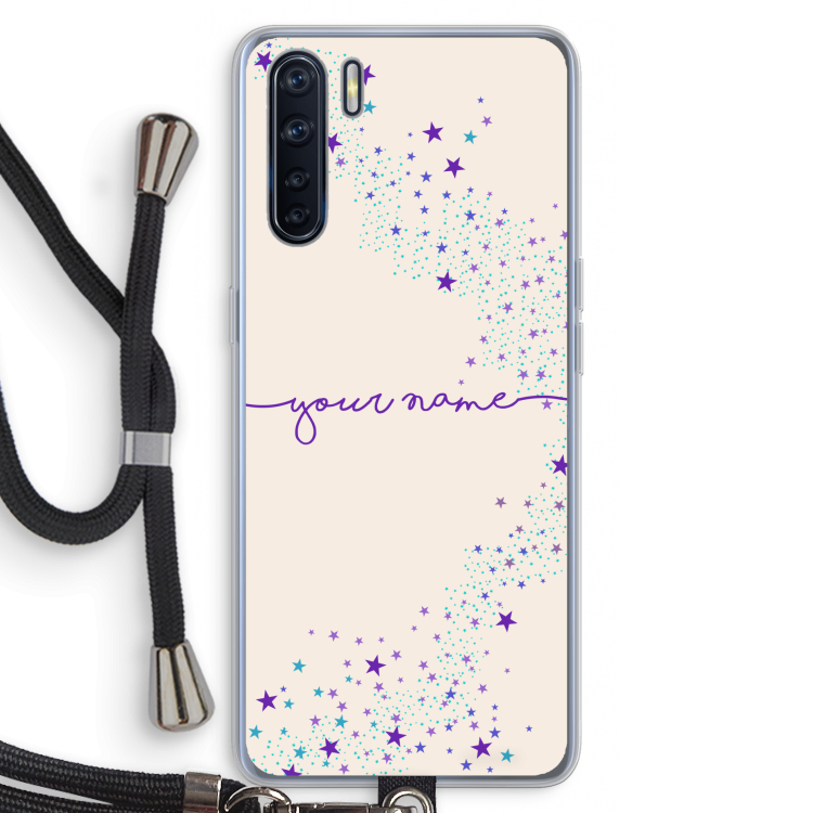 Sterren: Oppo A91 Transparant Hoesje met koord