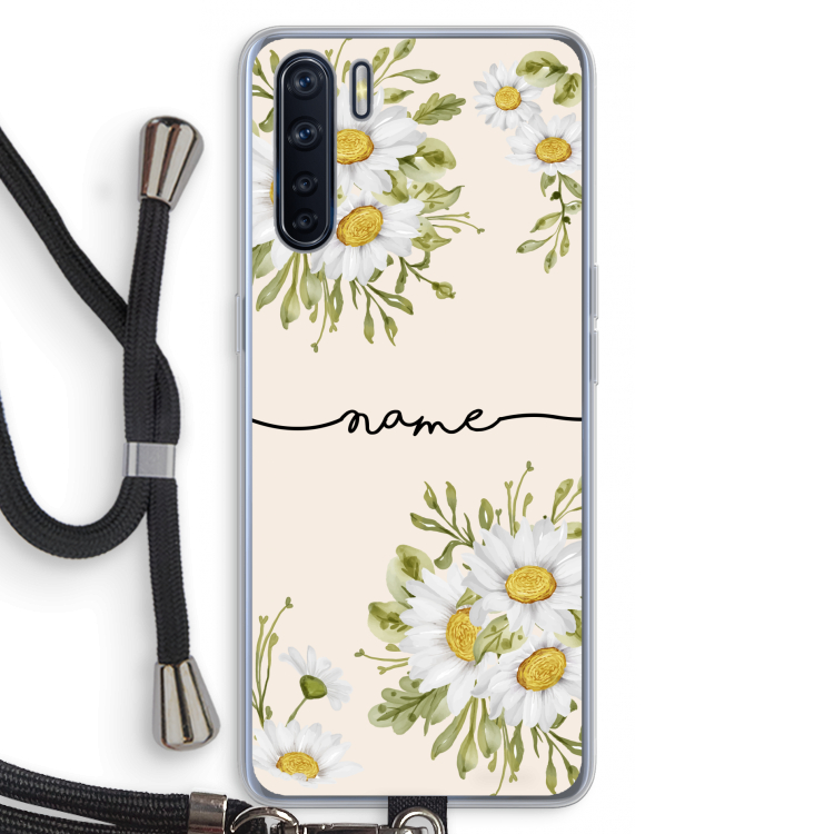 Daisies: Oppo A91 Transparant Hoesje met koord