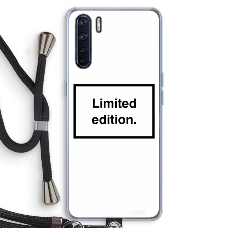 Limited edition: Oppo A91 Transparant Hoesje met koord