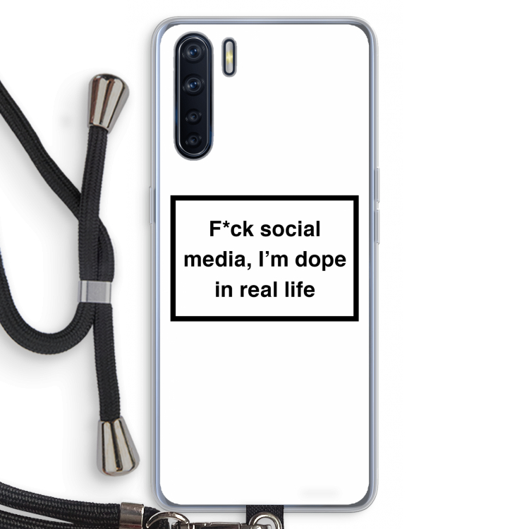 I'm dope: Oppo A91 Transparant Hoesje met koord