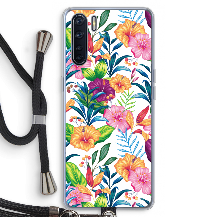 Tropisch 2: Oppo A91 Transparant Hoesje met koord