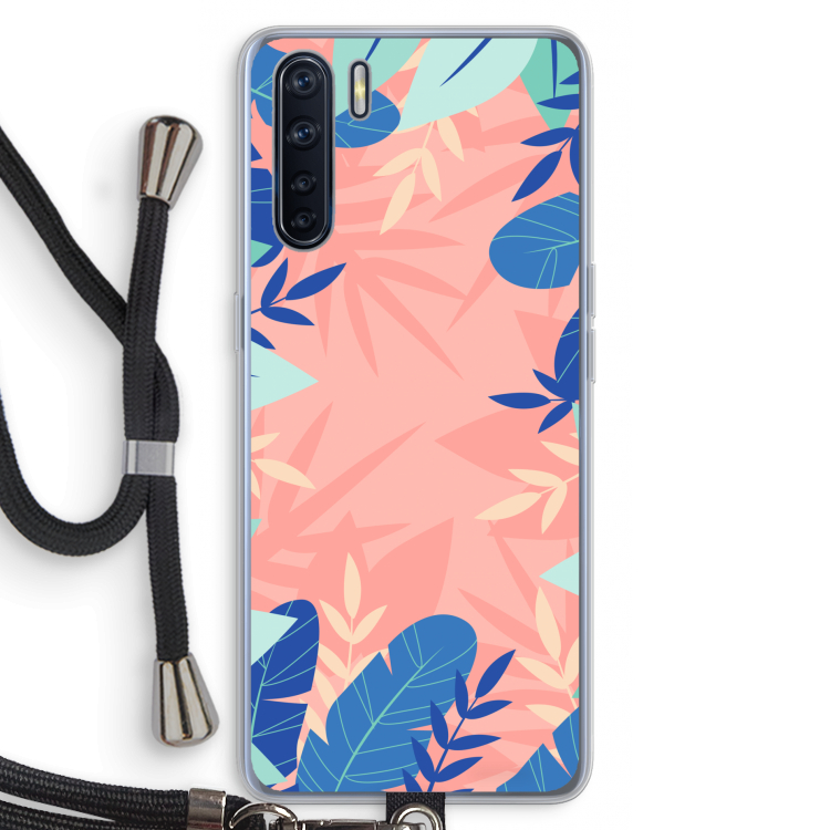 Tropisch: Oppo A91 Transparant Hoesje met koord