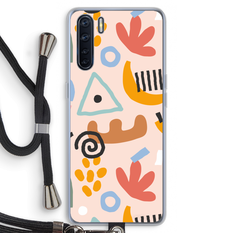 Abstract: Oppo A91 Transparant Hoesje met koord