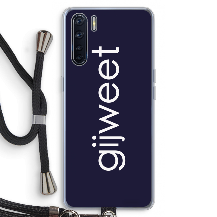 Gijweet: Oppo A91 Transparant Hoesje met koord
