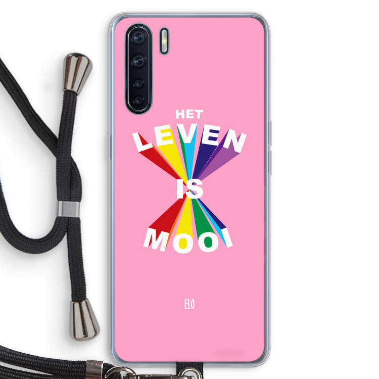 Het Leven Is Mooi: Oppo A91 Transparant Hoesje met koord