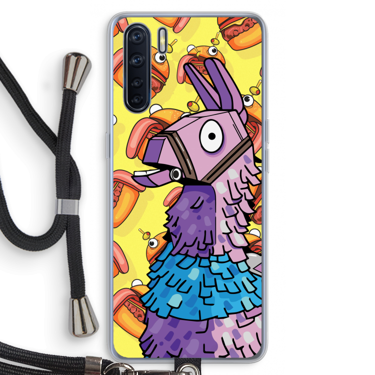 Loot Burger: Oppo A91 Transparant Hoesje met koord