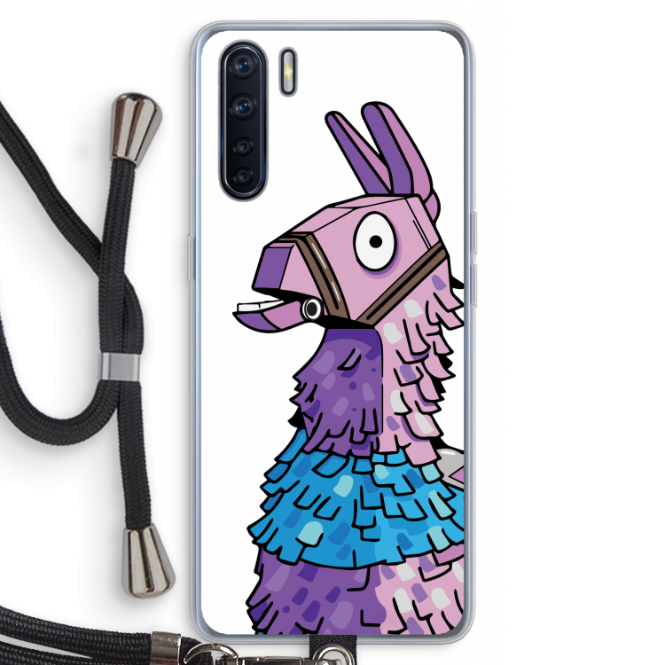Lama: Oppo A91 Transparant Hoesje met koord