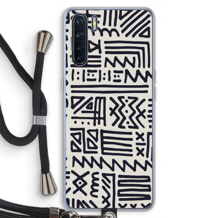 Marrakech print: Oppo A91 Transparant Hoesje met koord