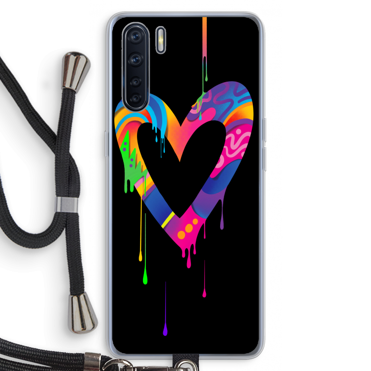 Melts My Heart: Oppo A91 Transparant Hoesje met koord