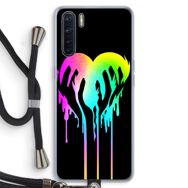 Hold My Heart: Oppo A91 Transparant Hoesje met koord