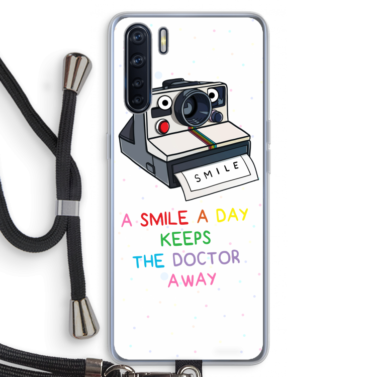 Smile: Oppo A91 Transparant Hoesje met koord